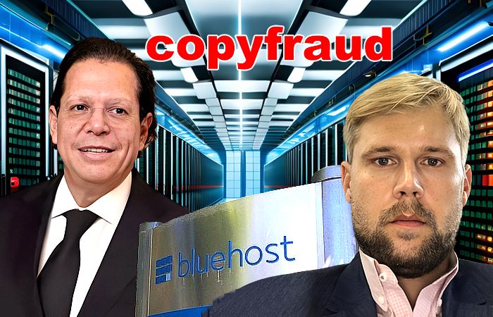 Bluehost suspende arbitrariamente un sitio web por una falsa notificación de derechos de autor realizada por empresa contratada por el venezolano Walter Alexander Del Nogal y el ciudadano Iván Zudenkov