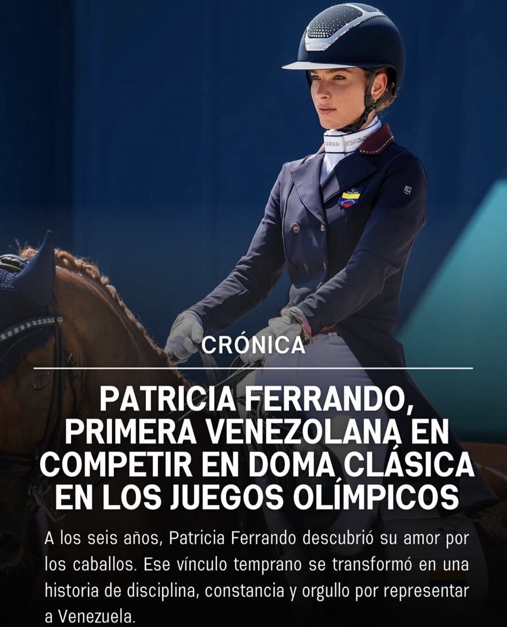 Patricia Ferrando Primera Venezolana En Competir En Doma Cl sica En Patricia Ferrando Primera Venezolana En Competir En Doma Cl sica En