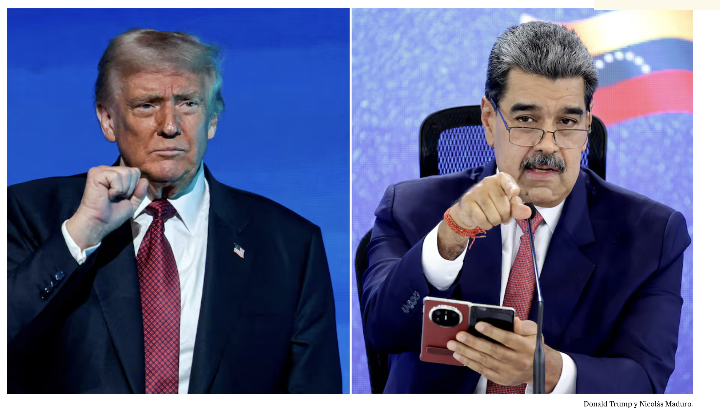 Trump planea una llamada con Maduro, según el portal Axios