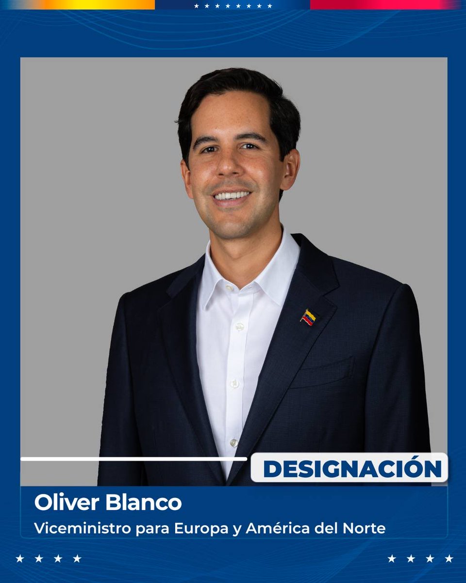 Rodríguez anuncia designación de Oliver Blanco como viceministro Rodríguez anuncia designación de Oliver Blanco como viceministro