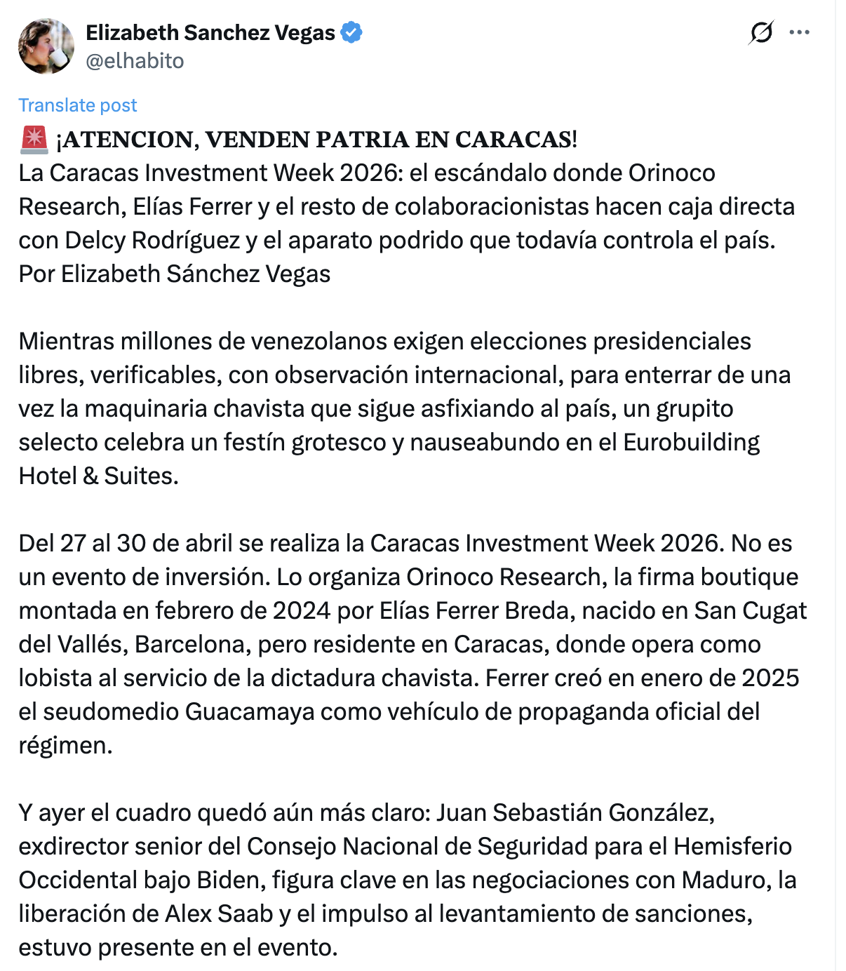 Caracas Investment Week 2026: Negocios, poder y controversia en el corazón de Venezuela