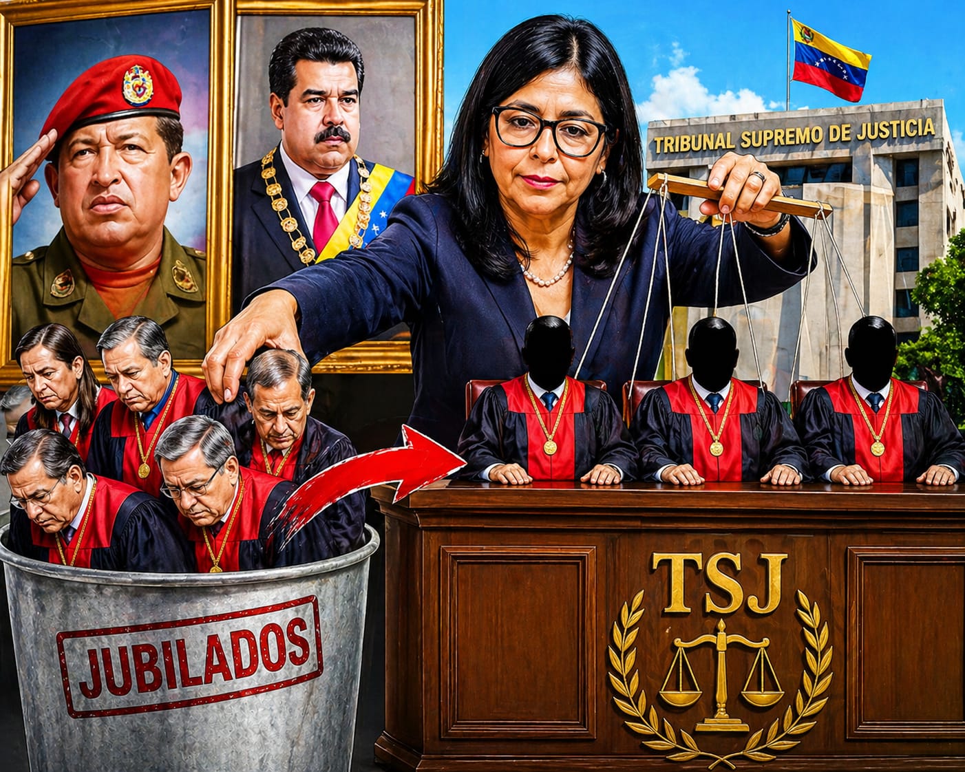 Omar González: Delcy ejecuta una purga en el TSJ para atornillarse y lavar sus propios delitos