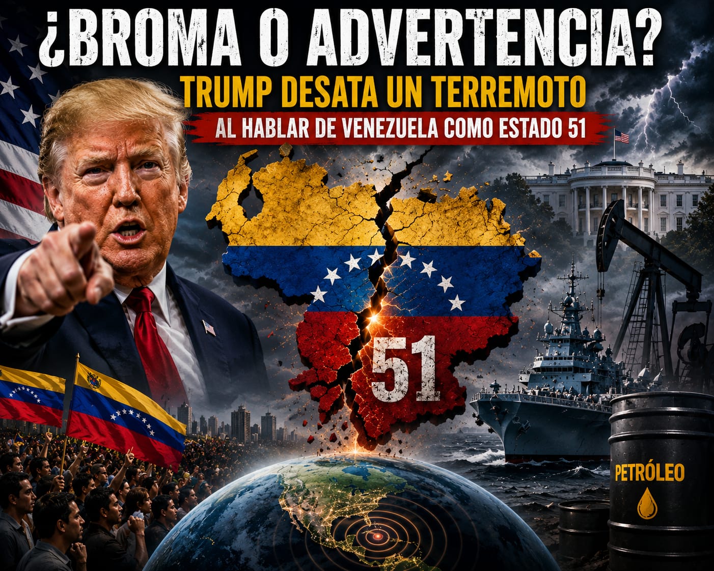Omar González: Trump desata un terremoto al hablar de Venezuela como estado 51 Omar González: Trump desata un terremoto al hablar de Venezuela como estado 51