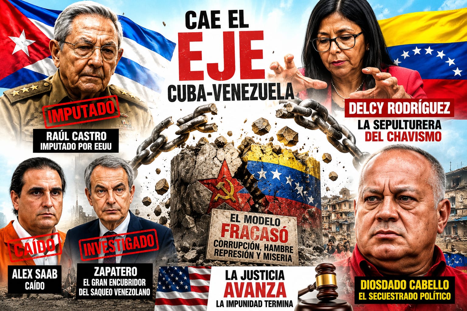 Omar González: Delcy es la sepulturera del chavismo mientras el castrismo entra en fase terminal Omar González: Delcy es la sepulturera del chavismo mientras el castrismo entra en fase terminal