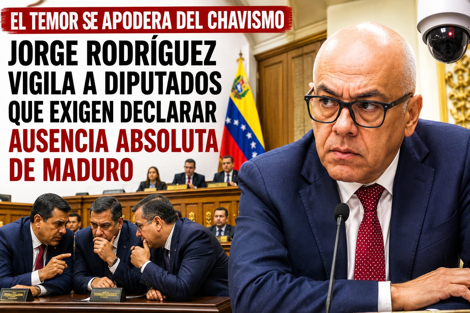 Omar González: Jorge Rodríguez vigila a diputados que exigen declarar ausencia absoluta de Maduro Omar González: Jorge Rodríguez vigila a diputados que exigen declarar ausencia absoluta de Maduro