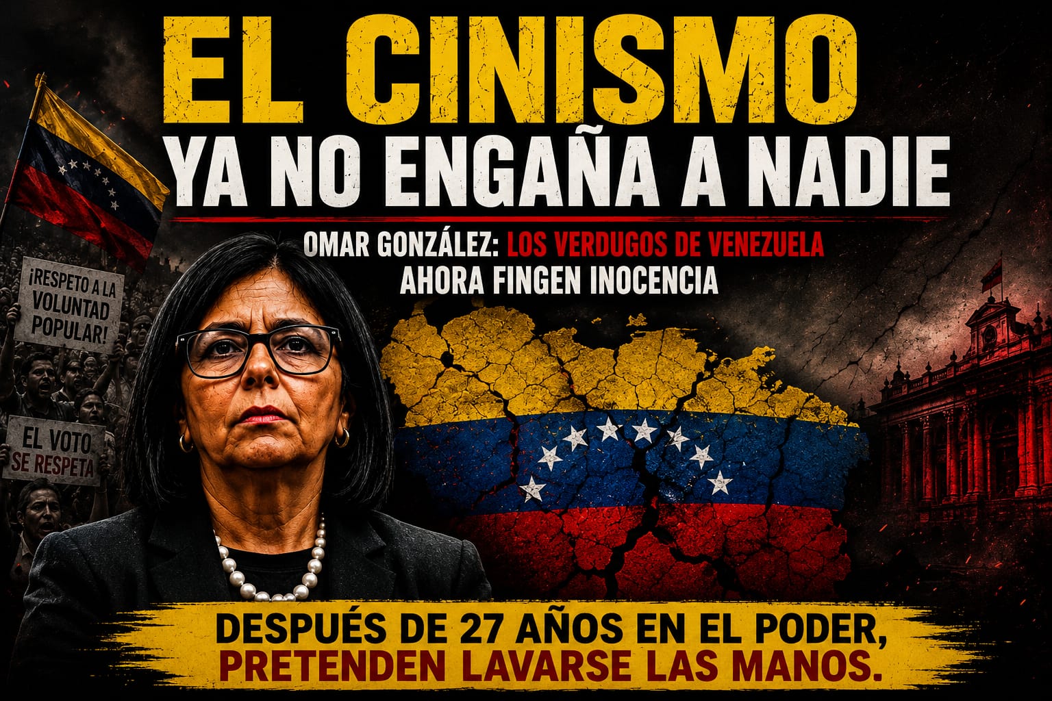 Omar González: Los verdugos de Venezuela ahora fingen inocencia Omar González: Los verdugos de Venezuela ahora fingen inocencia