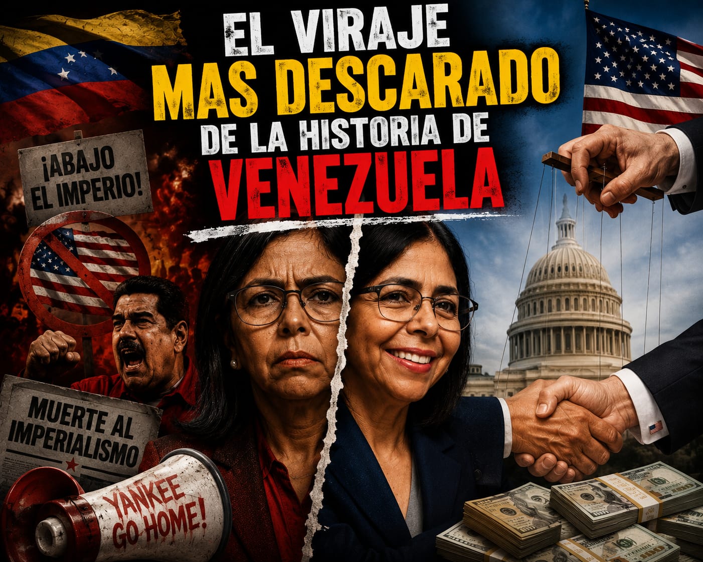 Omar González: Delcy Rodríguez protagoniza el viraje más descarado de la historia de Venezuela