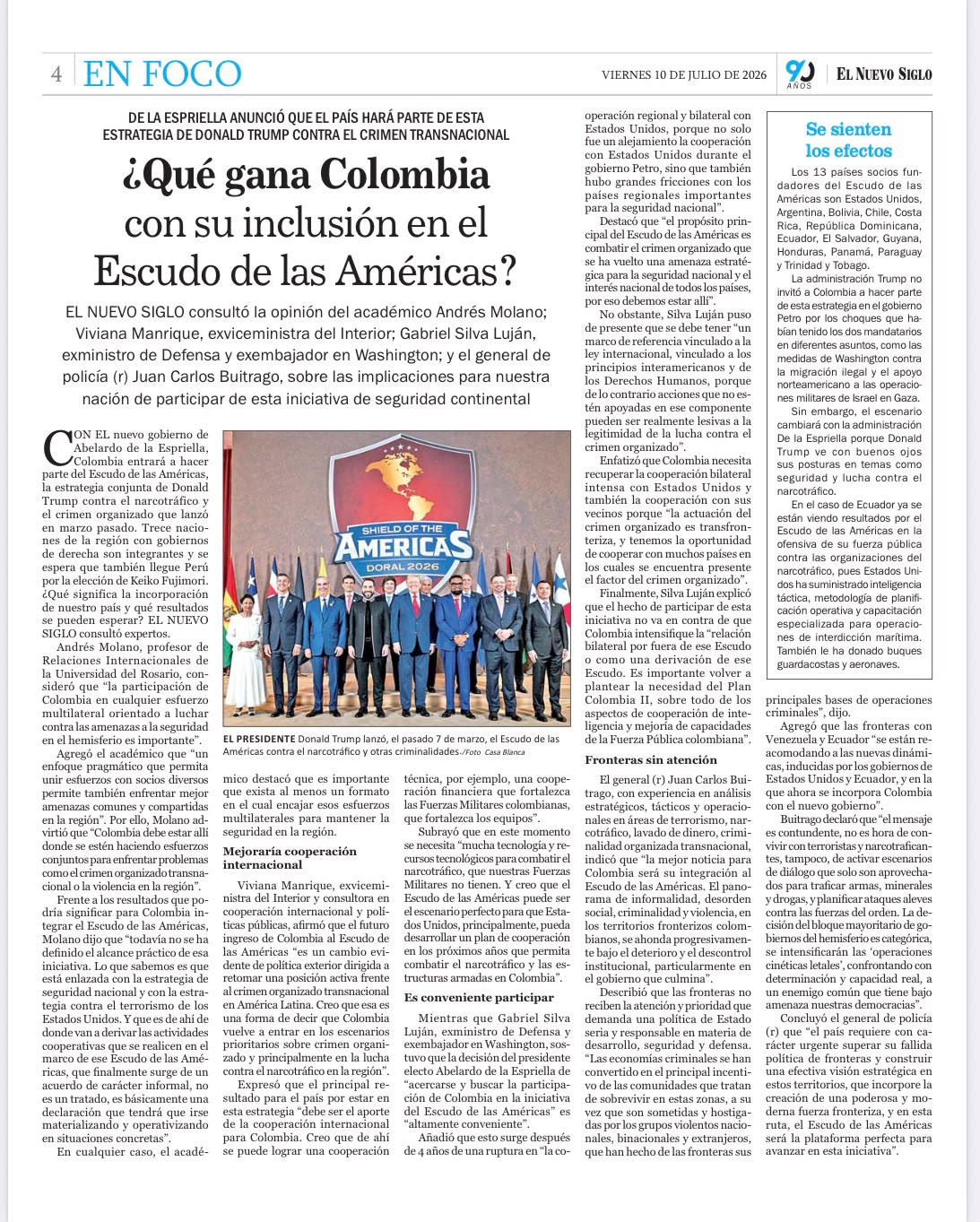¿Qué gana Colombia con su inclusión en el Escudo de las Américas? ¿Qué gana Colombia con su inclusión en el Escudo de las Américas?