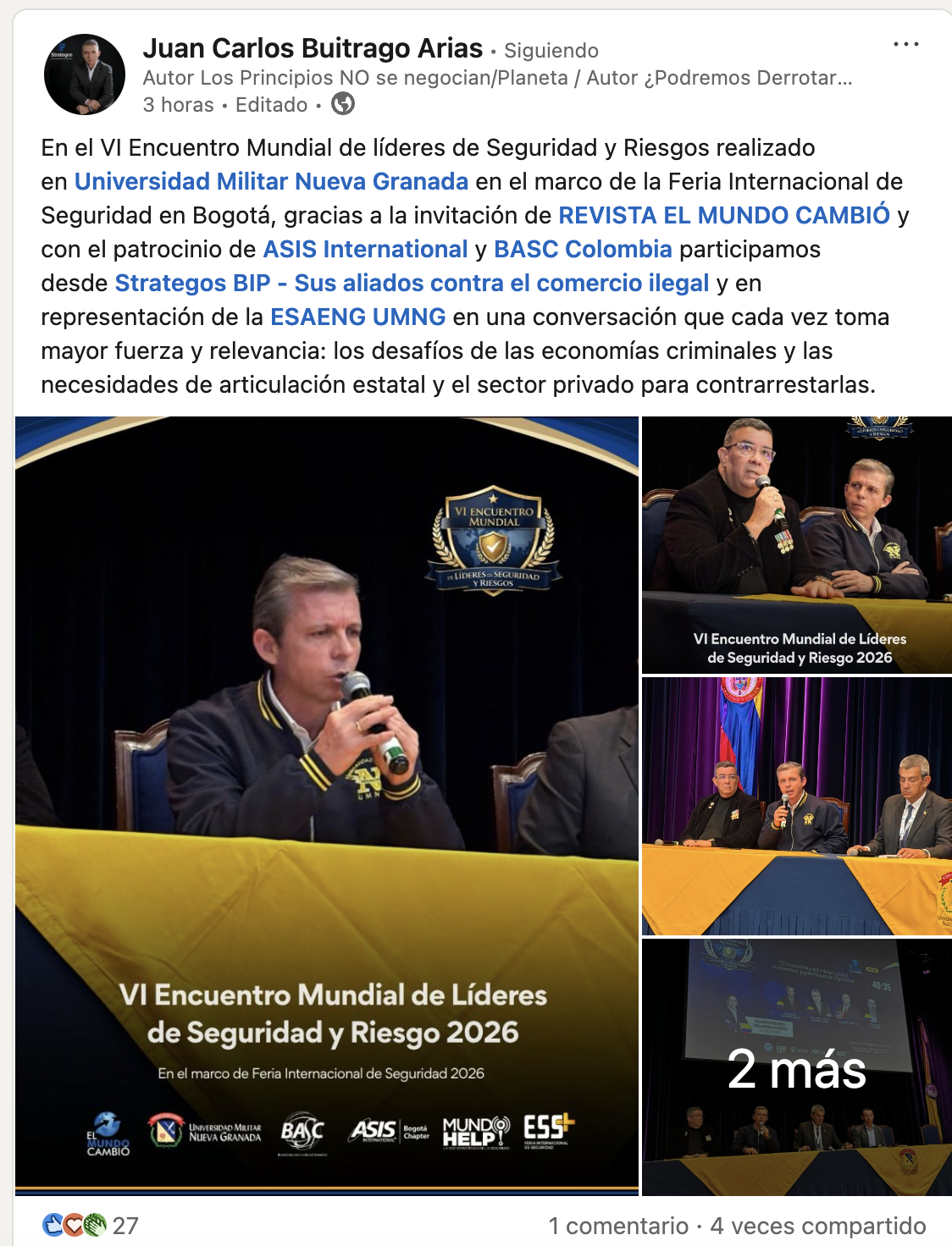 Expertos abordan en Bogotá los retos de las economías criminales y la cooperación público-privada Expertos abordan en Bogotá los retos de las economías criminales y la cooperación público-privada