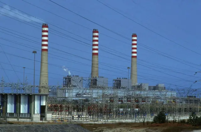 Vista de la planta eléctrica de Puerto Cabello.