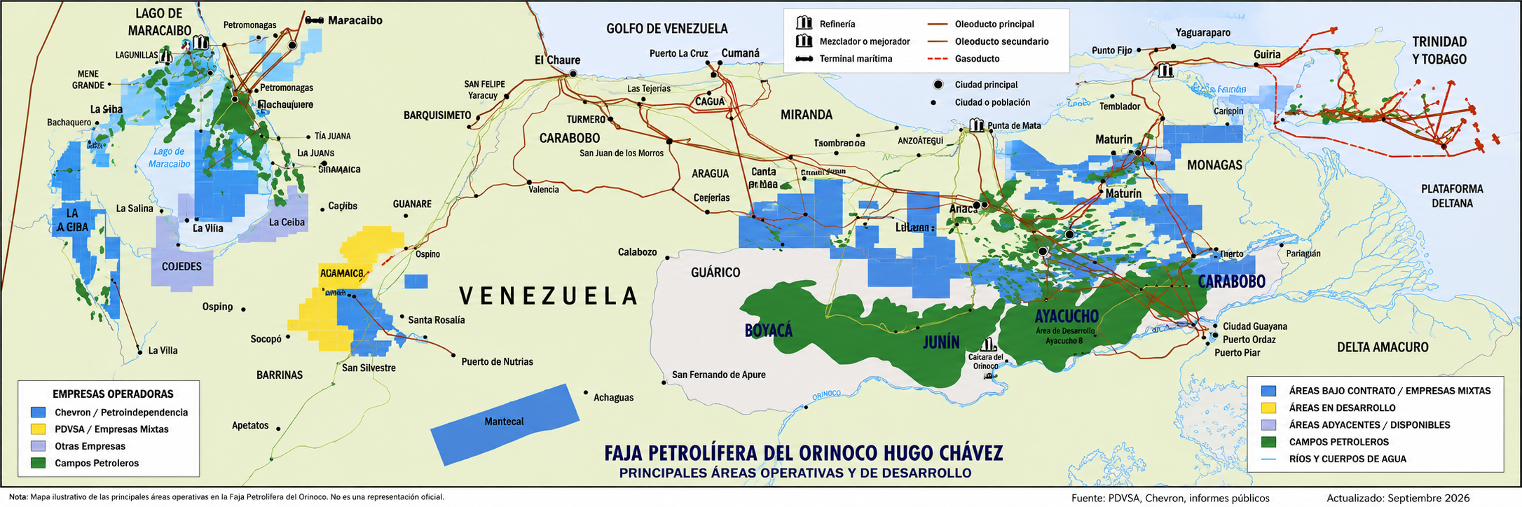 Chevron planea invertir 7.000 millones de dólares en Venezuela y apunta a producir 600.000 barriles diarios